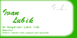 ivan lubik business card